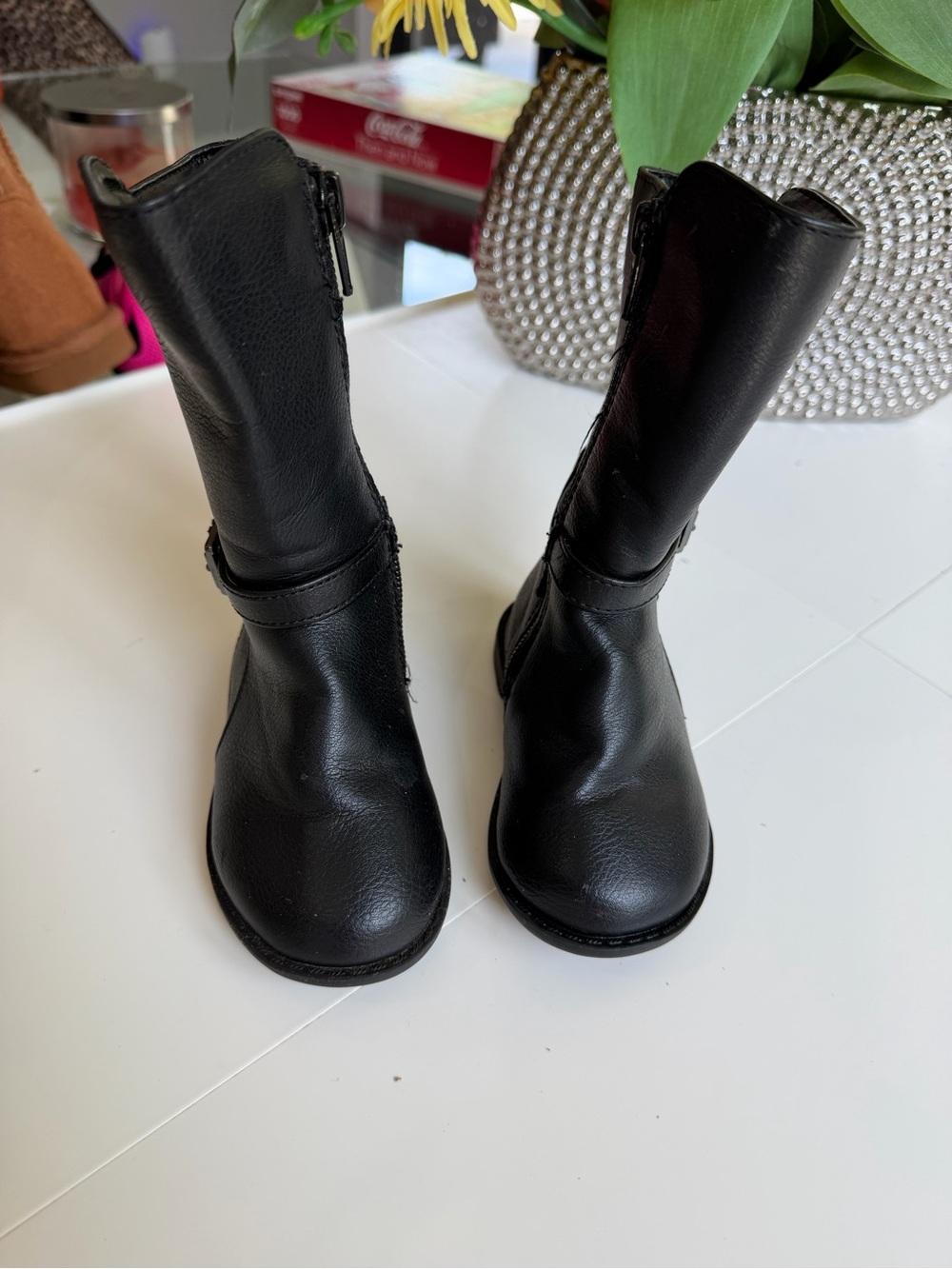 The Children's Place Black Mid-Calf Girls' Boots